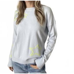 NEW SIX/FIFTY neon morgan sweater in gray